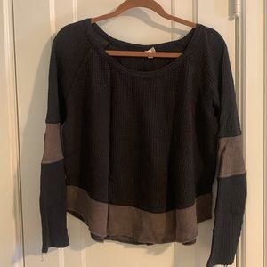 Free People Waffle Top
